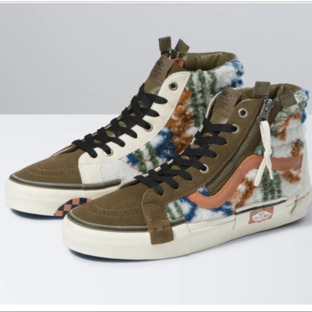 VANS MIXED TEXTILE SK8-HI REISSUE CAP SHOES - Picture 1 of 11